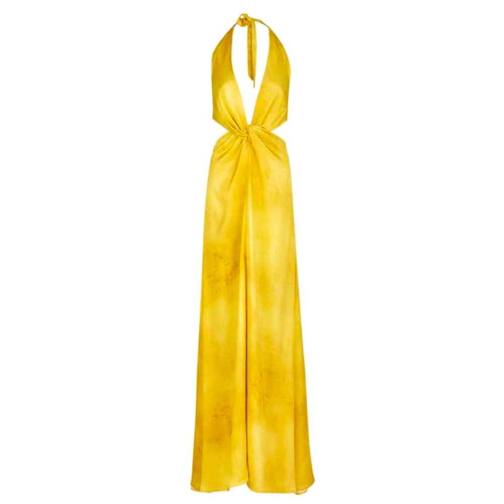 Silvia Tcherassi Silk Yellow Camila Gown XS - Absolutely stunning gown!!
